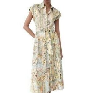 Zara Multicolor Paisley Maxi Dress